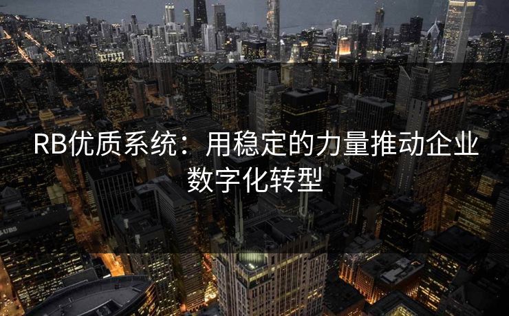 RB优质系统：用稳定的力量推动企业数字化转型