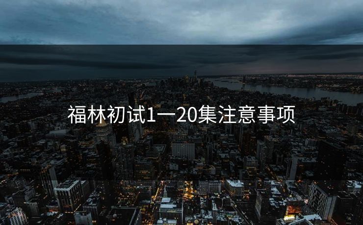 福林初试1一20集注意事项